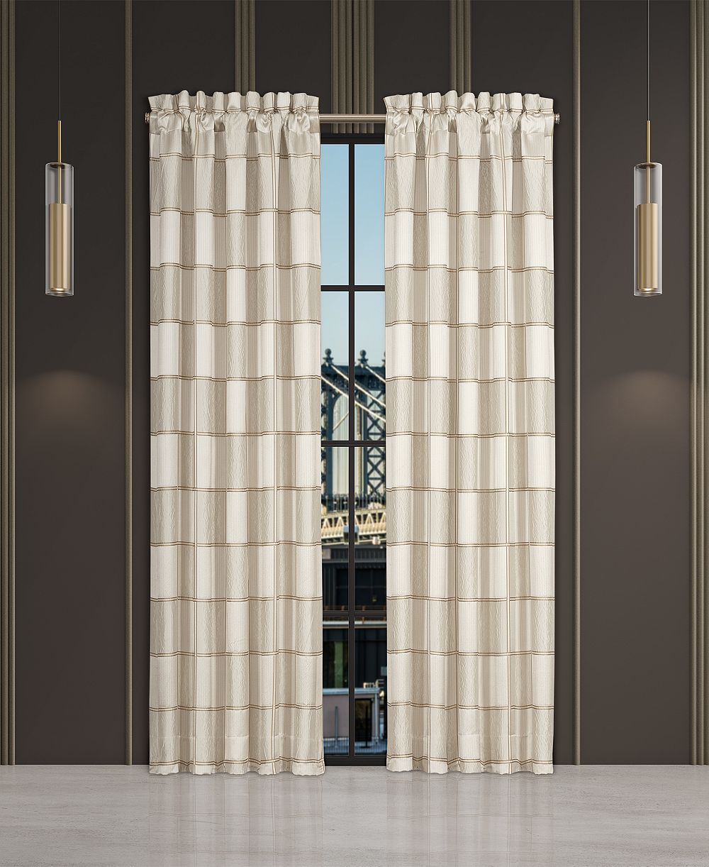 J Queen New York Brando Window Panel Pair, 50" x 84"