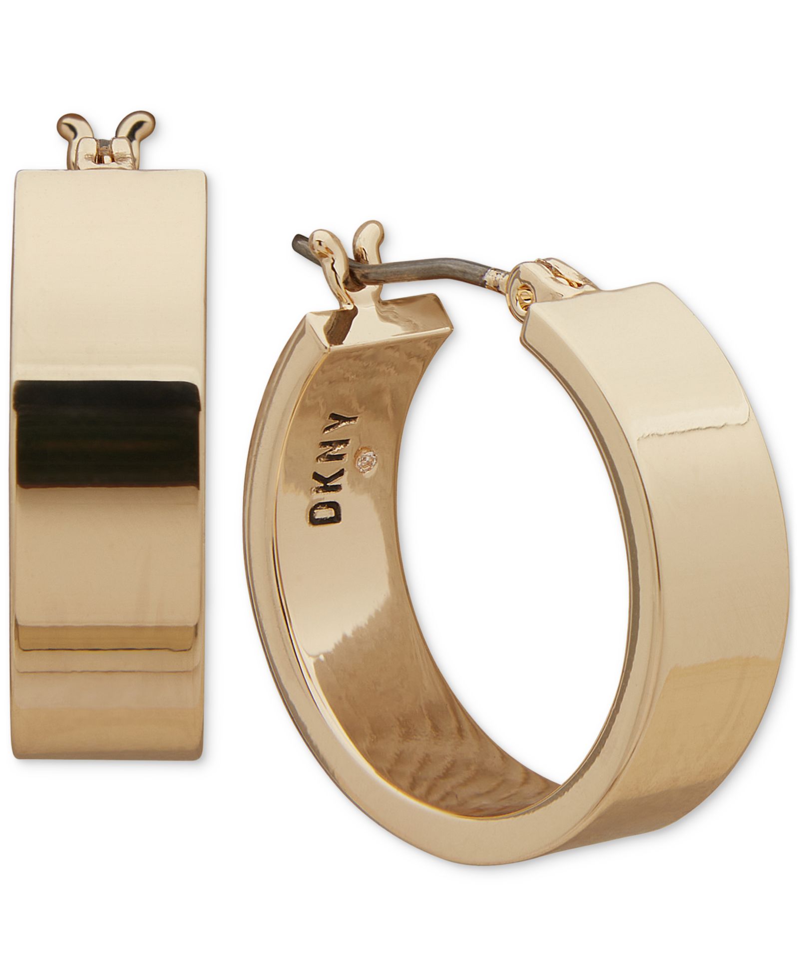 DKNY Серьги-кольца Wide Huggie 0.66"