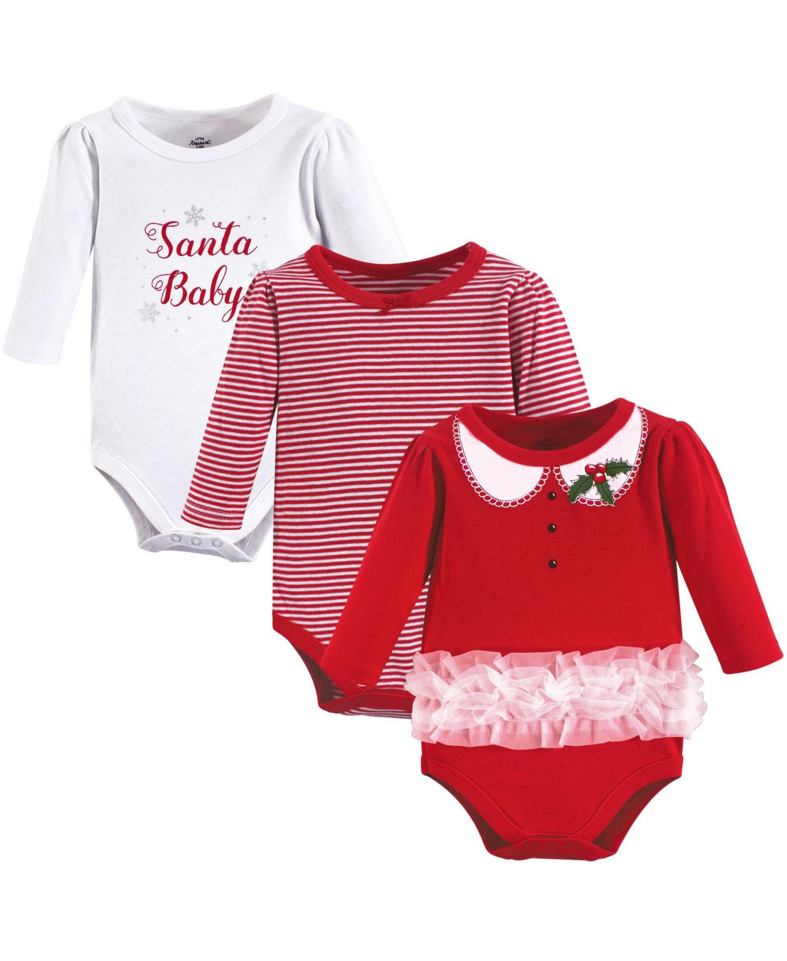 Treasure 3Pk Long Sleeve Bodysuits