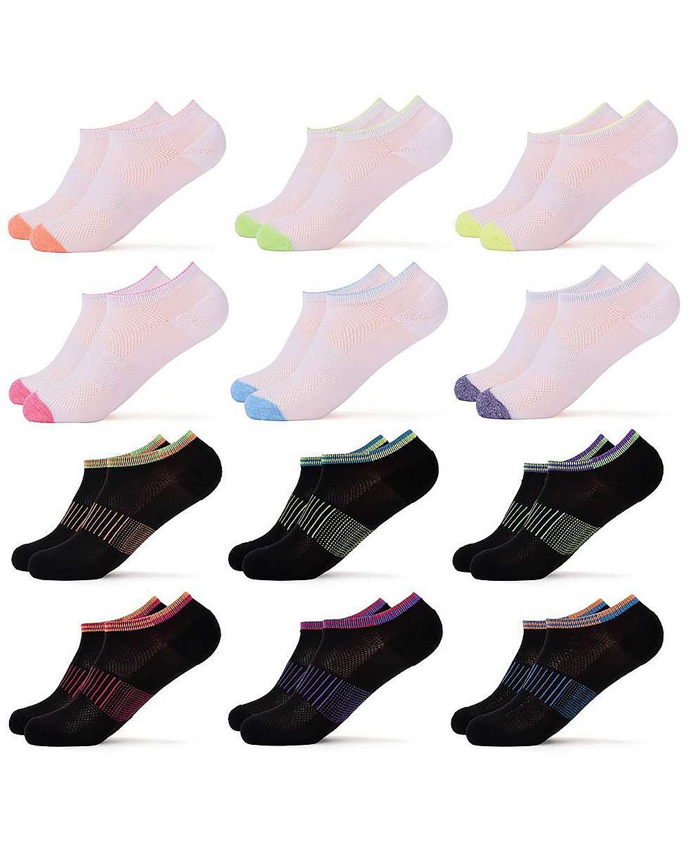 Gallery Seven Women's No-Show Athletic Sport Socks 12 Pack