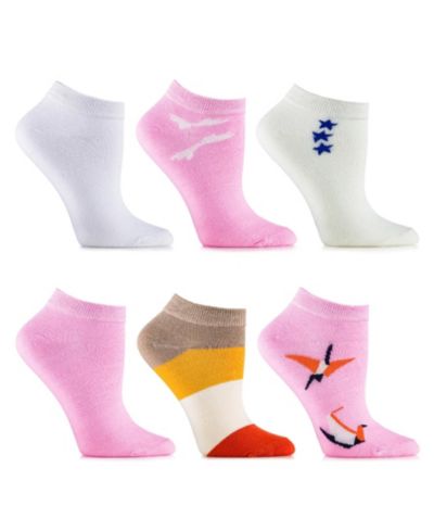 Gallery Seven Women's Flamingo Ankle Socks 6 Pack