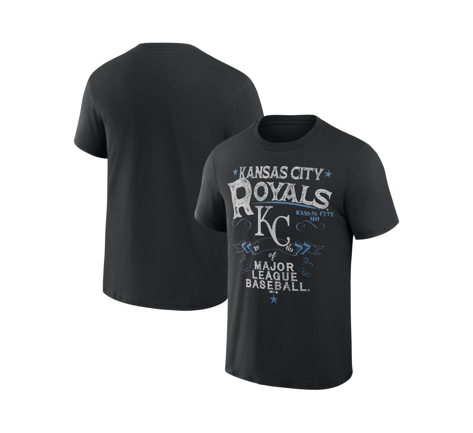 Мужская футболка Darius Rucker Collection by Fanatics Black Kansas City Royals Beach Splatter