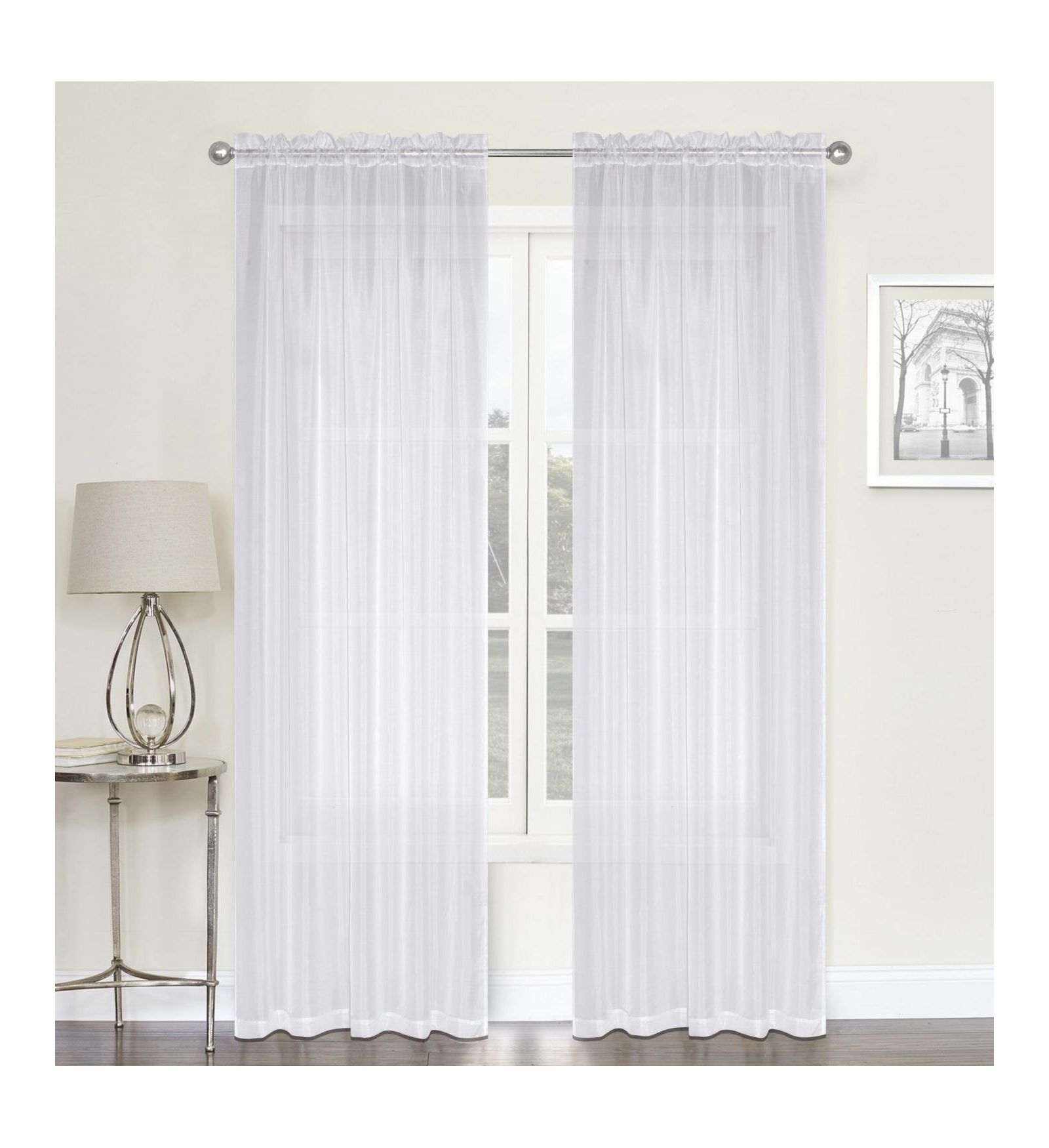 Комплект штор Kate Aurora Montauk Accents White Sheer Voile