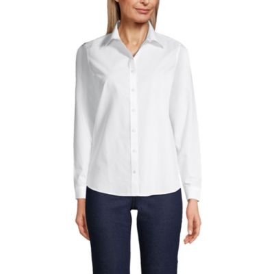 Lands' End Women's No Iron Supima Cotton Long Sleeve Shirt