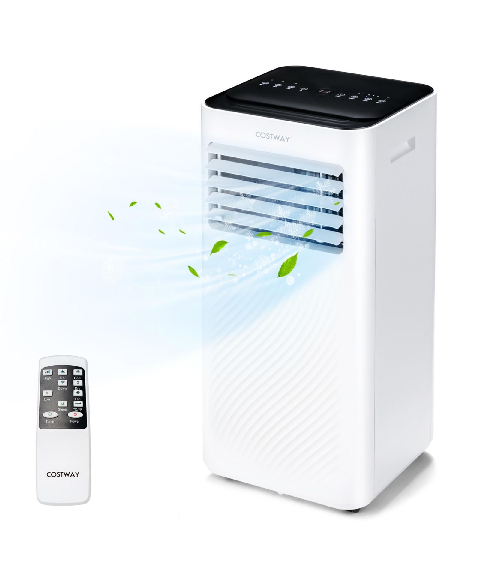 Costway  8000 BTU, 4-in-1 Functionality, Cool/Fan/Dehumidifier/Sleep Modes  Portable Air Conditioner