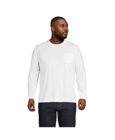 Футболка Lands' End Big & Tall Super-T Long Sleeve с карманом