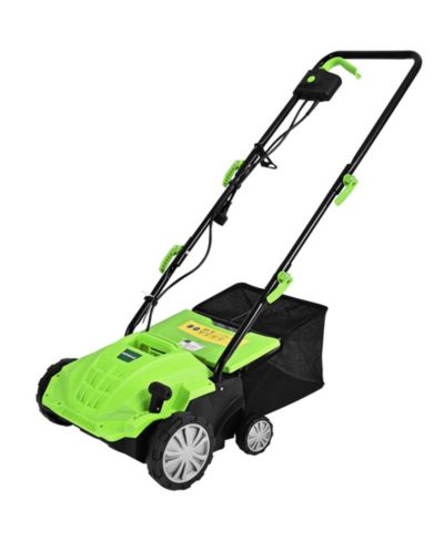 Costway IronMax электрический скарификатор и дечетчер для газона 12-Amp с шириной 13" и мешком для сбора травы 40L