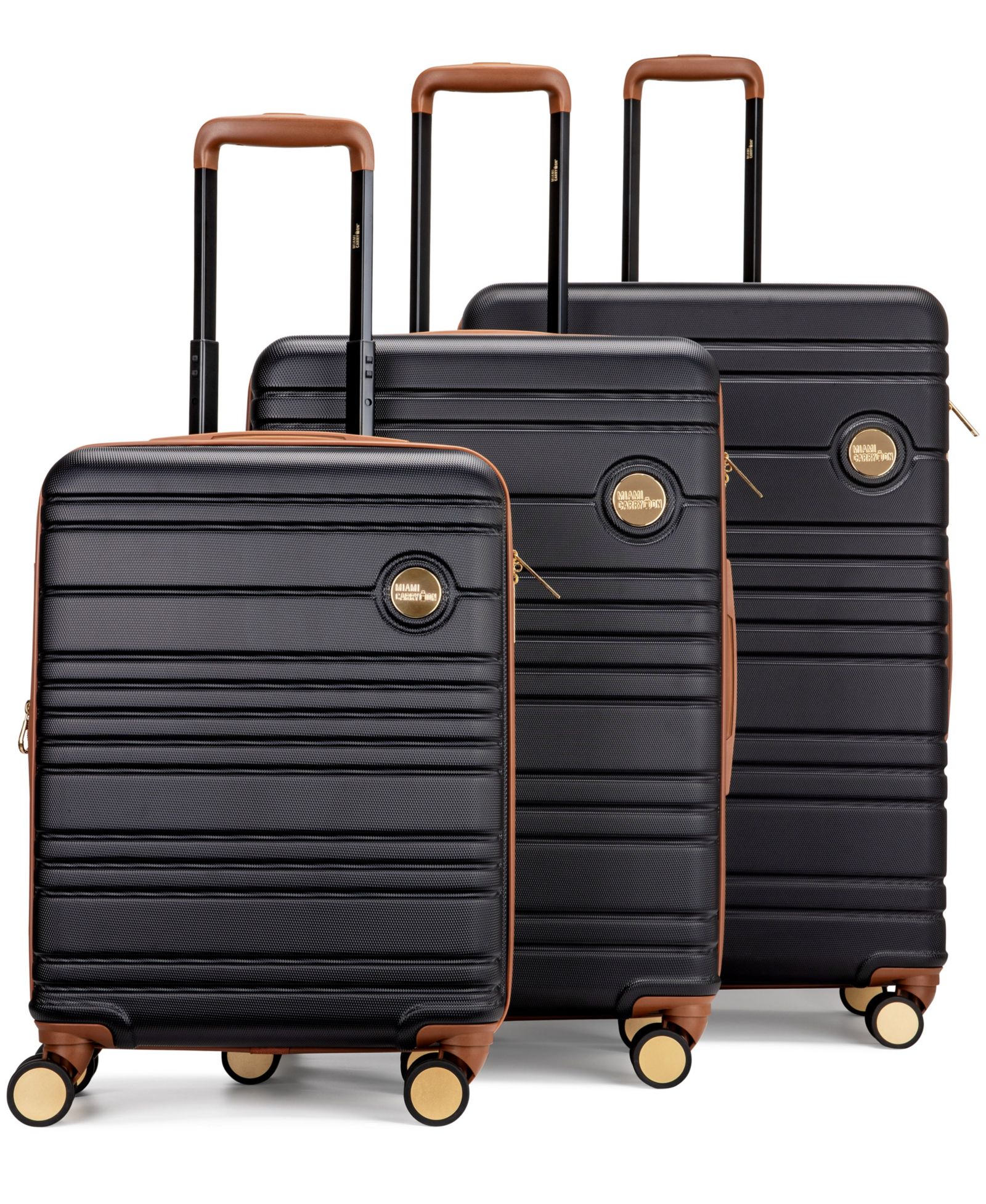 Набор чемоданов Miami CarryOn Brickell 3 Piece Expandable Retro Spinner