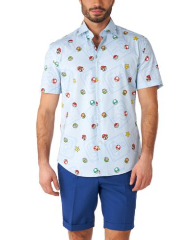 Мужская рубашка OppoSuits с коротким рукавом Super Mario Icons