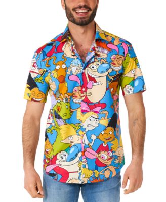 OppoSuits Men's SHIRT Short Sleeve Nickelodeon Cartoons