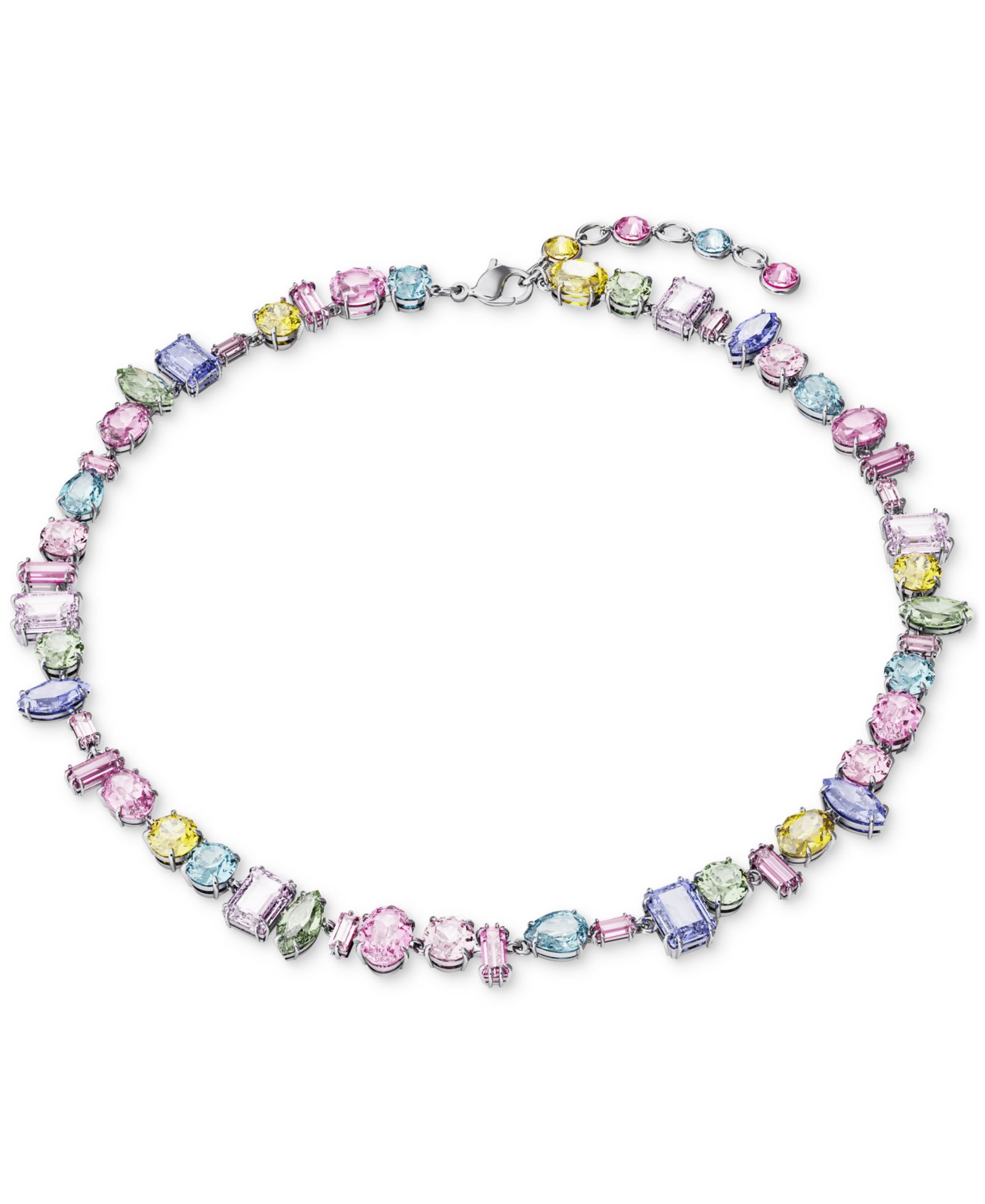 Ожерелье-чокер Swarovski Silver-Tone Crystal Mixed Cut, 14" + 1-3/4" удлинитель