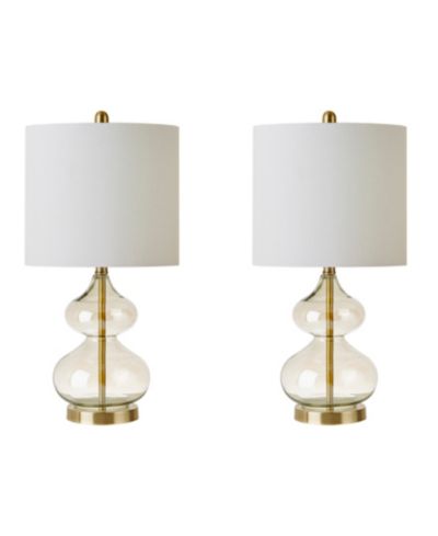510 Design Ellipse Curved Gourd Glass Table Lamp, Set of 2