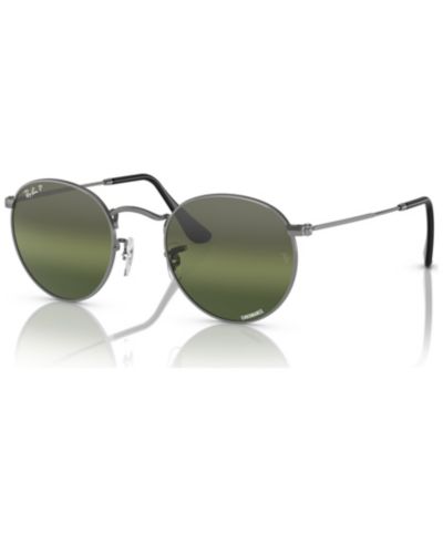Ray-Ban Men's Round Metal Chromance Polarized Sunglasses, Mirror Gradient RB3447