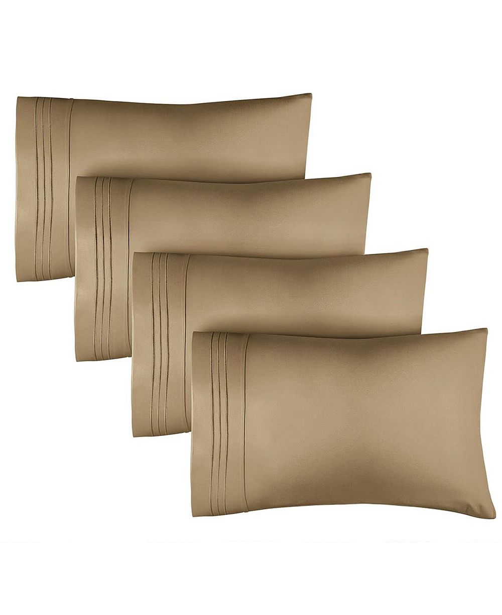 CGK Unlimited Pillowcase Set of 4 Soft Double Brushed Microfiber - Queen
