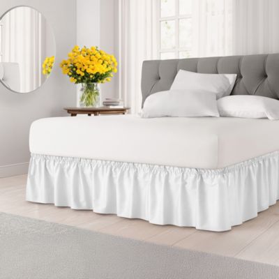 CGK Unlimited Ruffled Elastic Wrap Around Bedskirt 15 Inch Drop