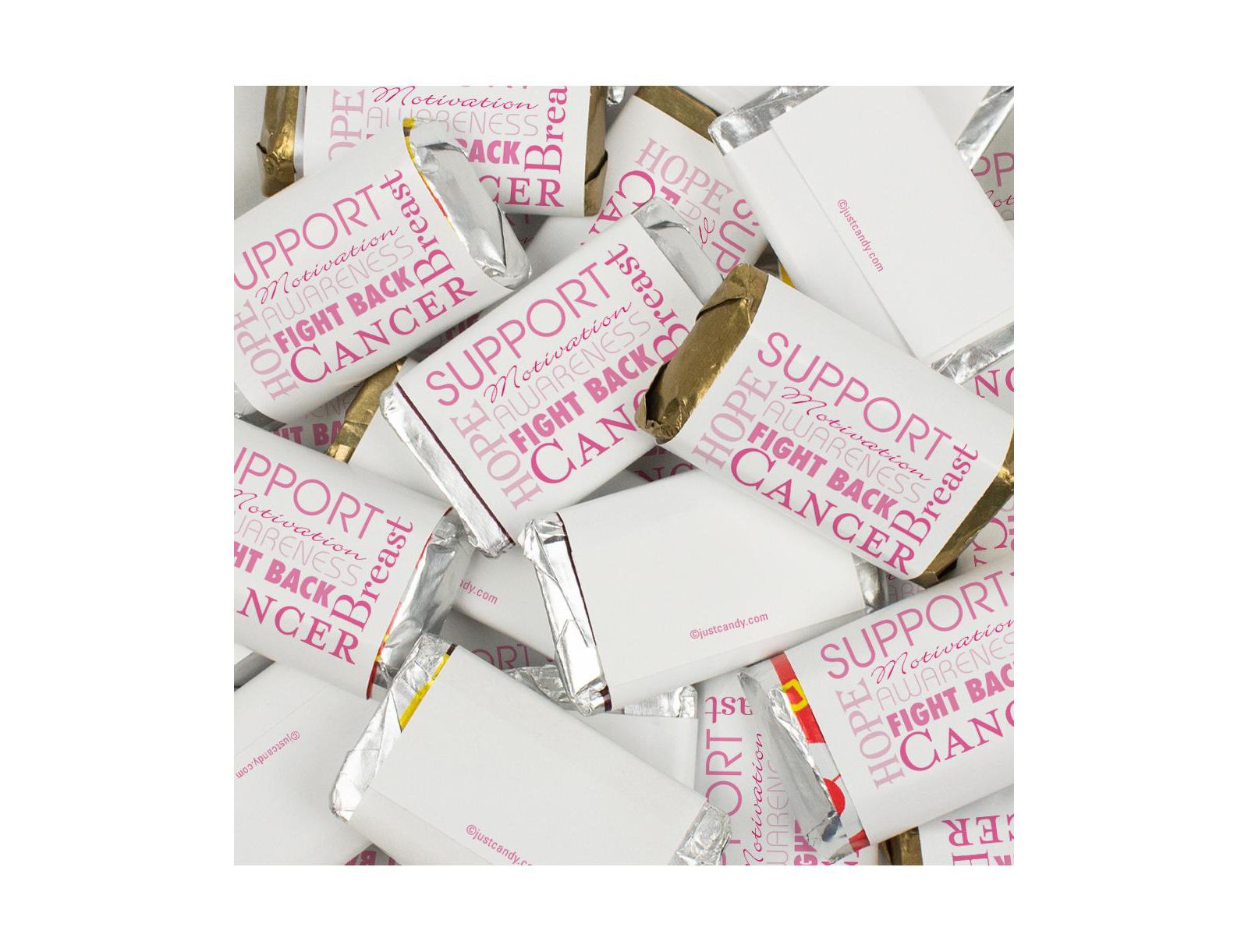 Just Candy Breast Cancer Awareness Candy Hershey's Miniatures Chocolate, 114 Pieces