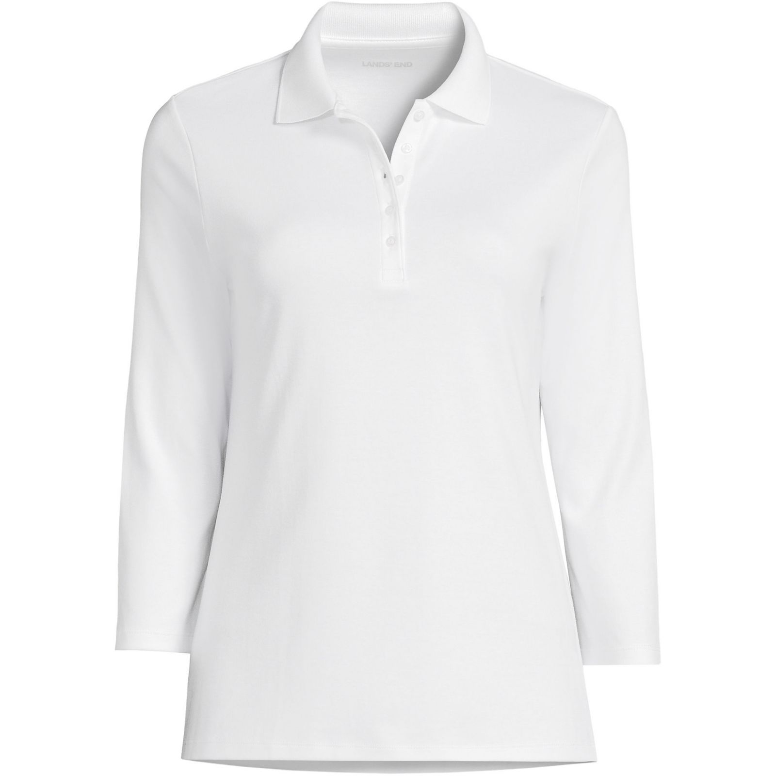 Женская рубашка поло Lands' End 3/4 Sleeve Supima Cotton