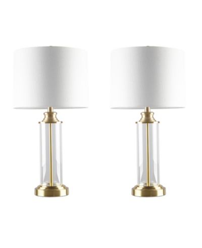 510 Design Clarity Glass Cylinder Table Lamp, Set of 2