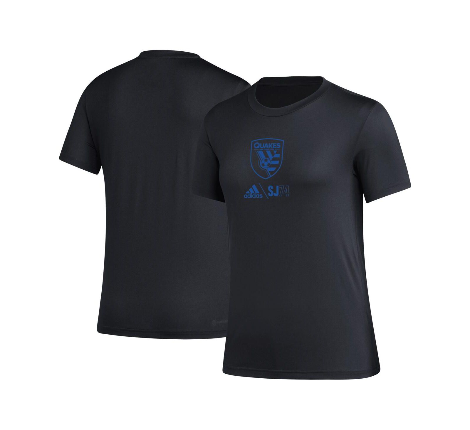 Женская футболка adidas Black San Jose Earthquakes AEROREADY Club Icon