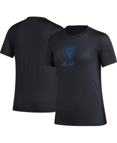 Women's adidas Black San Jose Earthquakes AEROREADY Club Icon T-shirt
