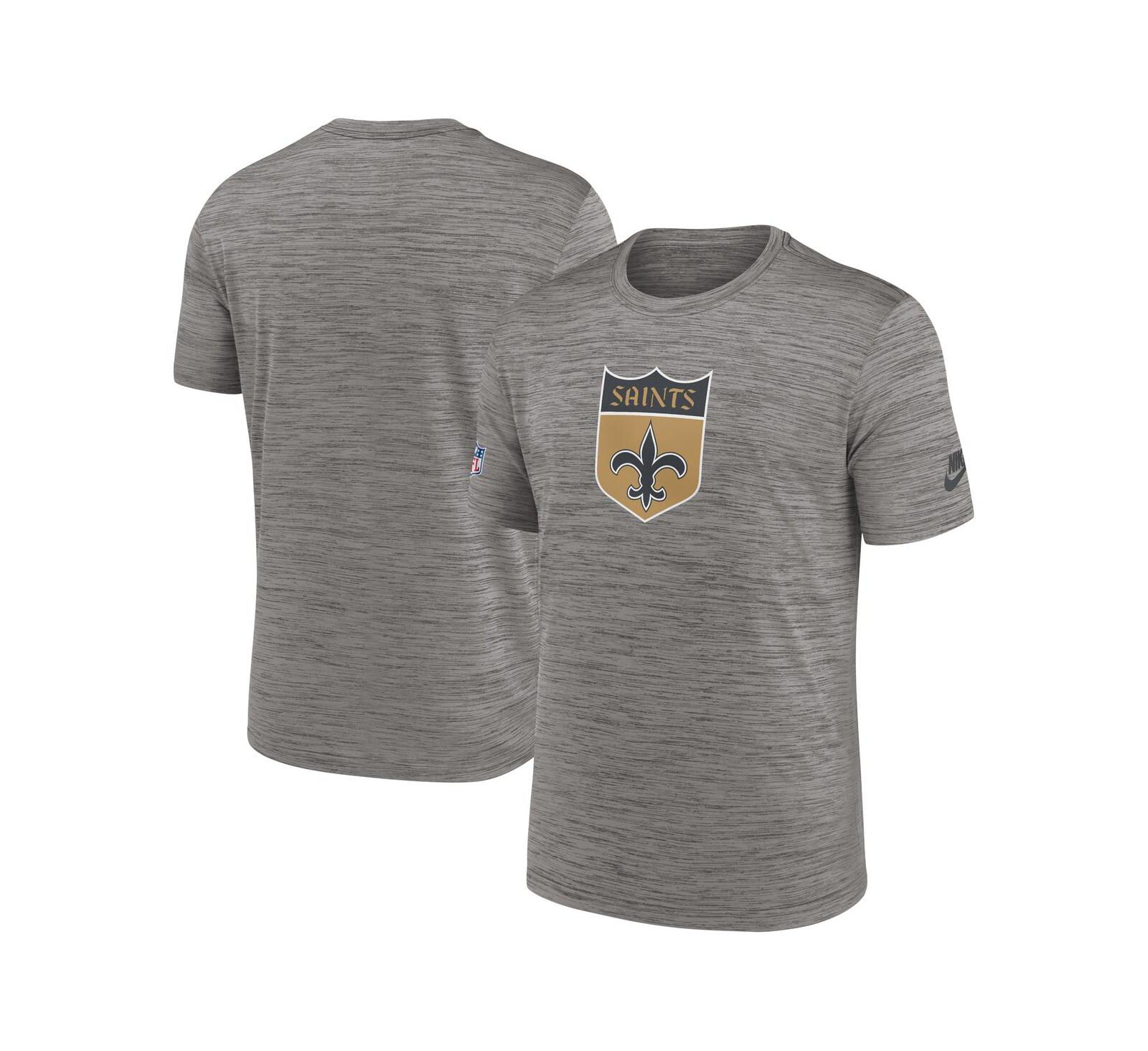 Men's Nike Heather Charcoal New Orleans Saints 2023 Sideline Alternate Logo Performance T-shirt