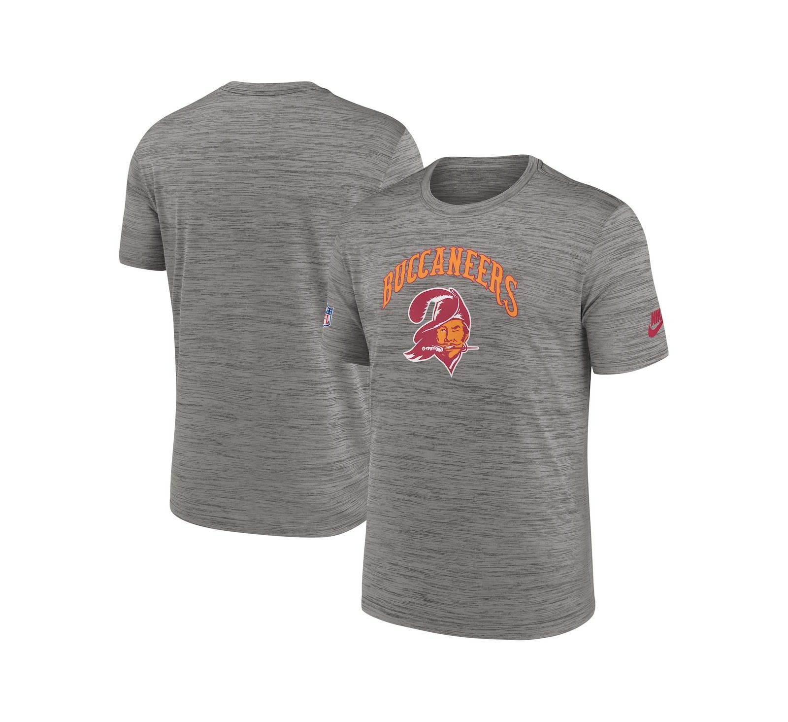 Мужская футболка Nike Heather Charcoal Tampa Bay Buccaneers Throwback Sideline Performance