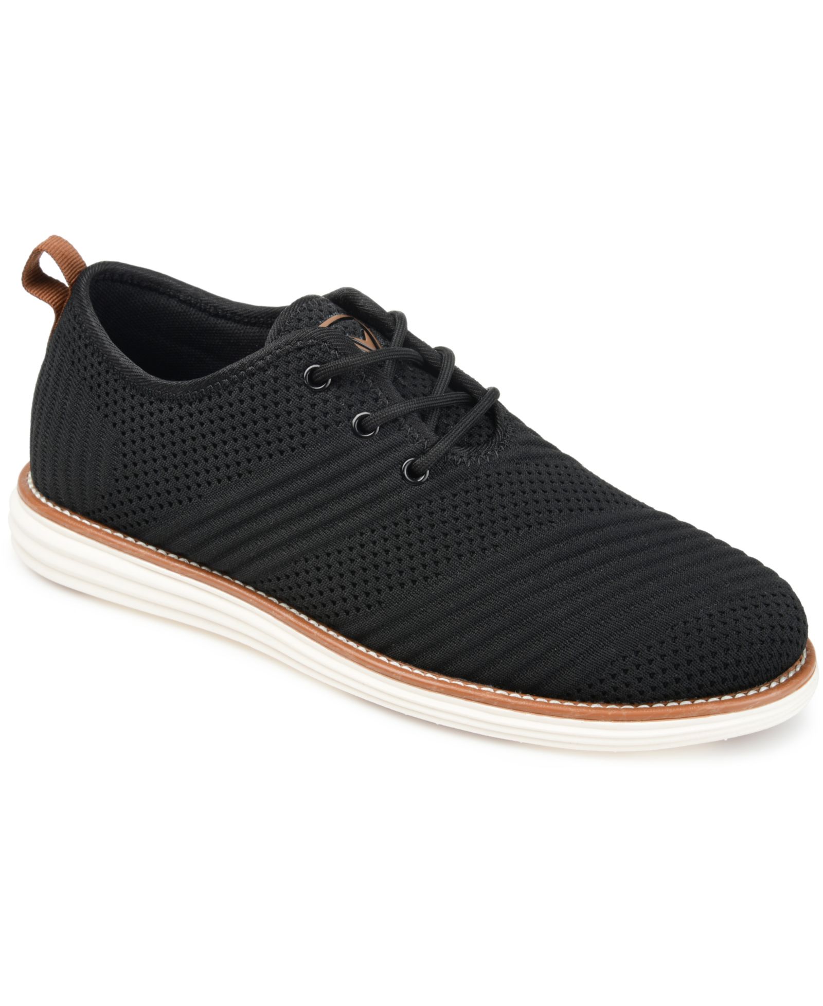Мужские туфли Vance Co. Novak Wide Width Tru Comfort Foam Knit Lace-Up Round Toe Dress Shoes