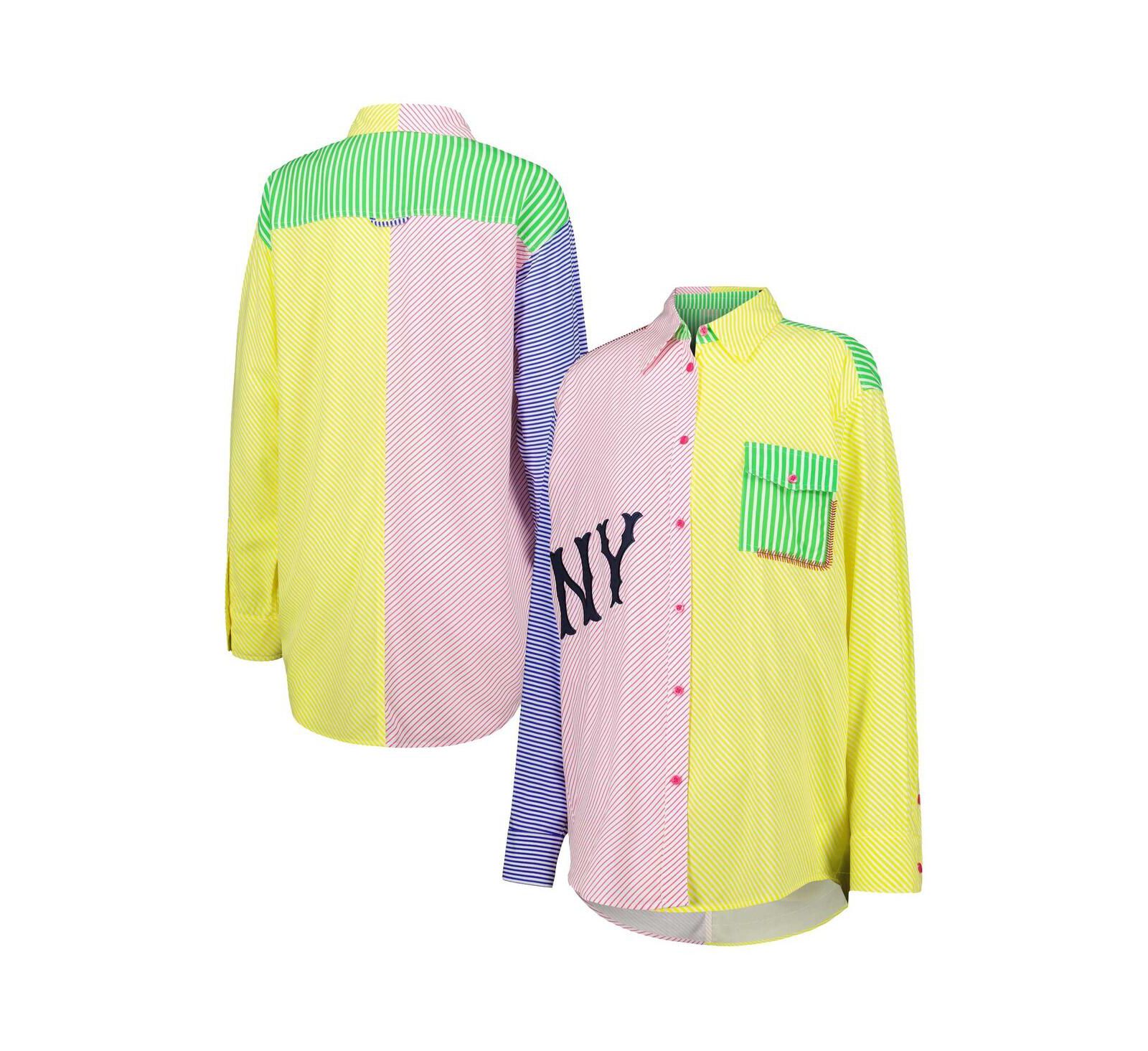 Женская рубашка Terez New York Yankees Button-Up Red, Yellow