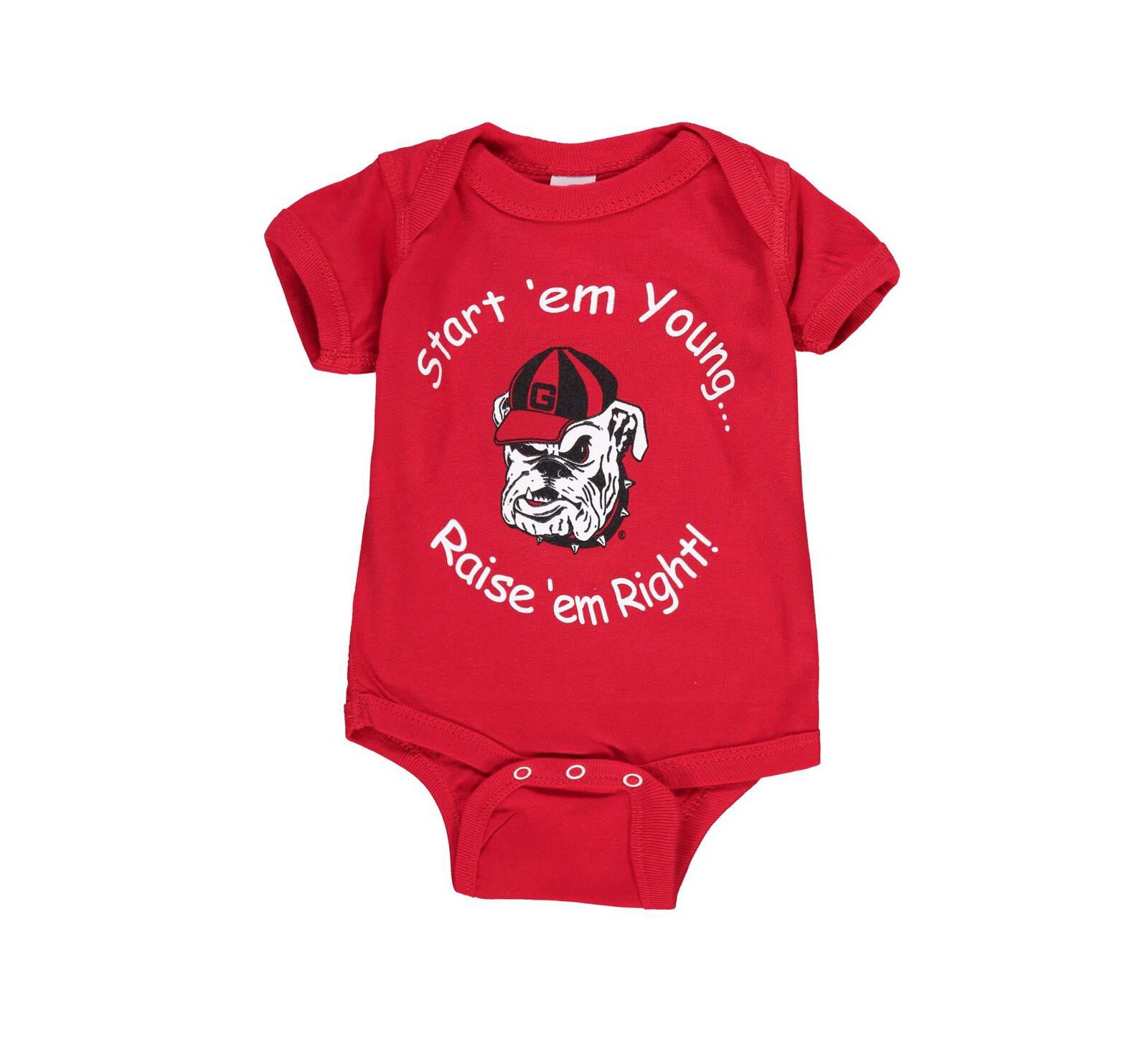Детский боди Little King Apparel Red Georgia Bulldogs Start 'Em Young