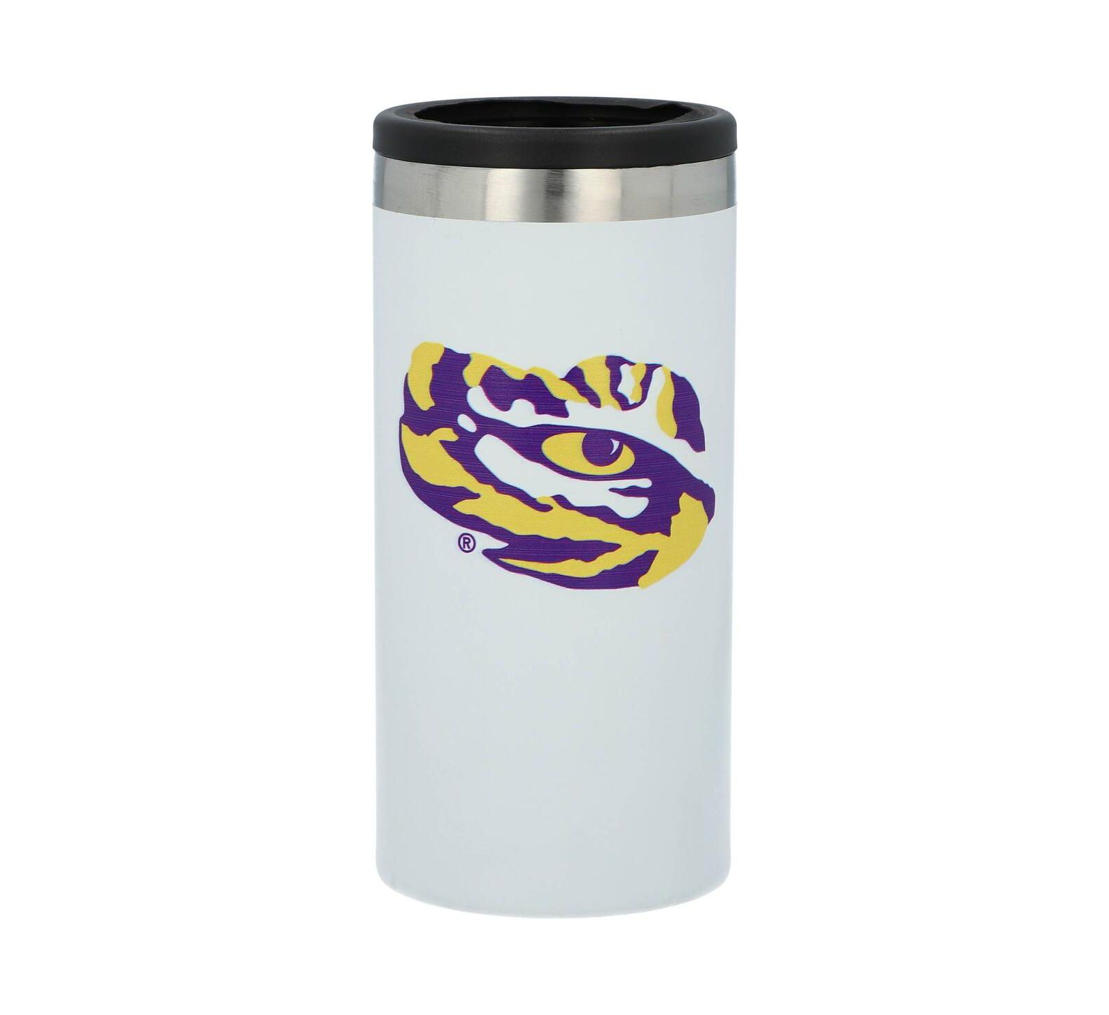 LSU Tigers Team Logo 12 Oz Slim Can Holder