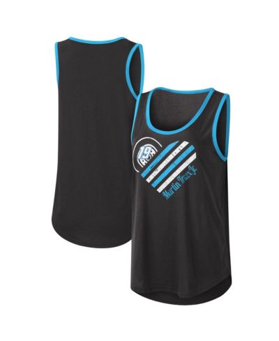 Women's G-III 4Her by Carl Banks Black Martin Truex Jr A Game Scoop Neck Tank Top