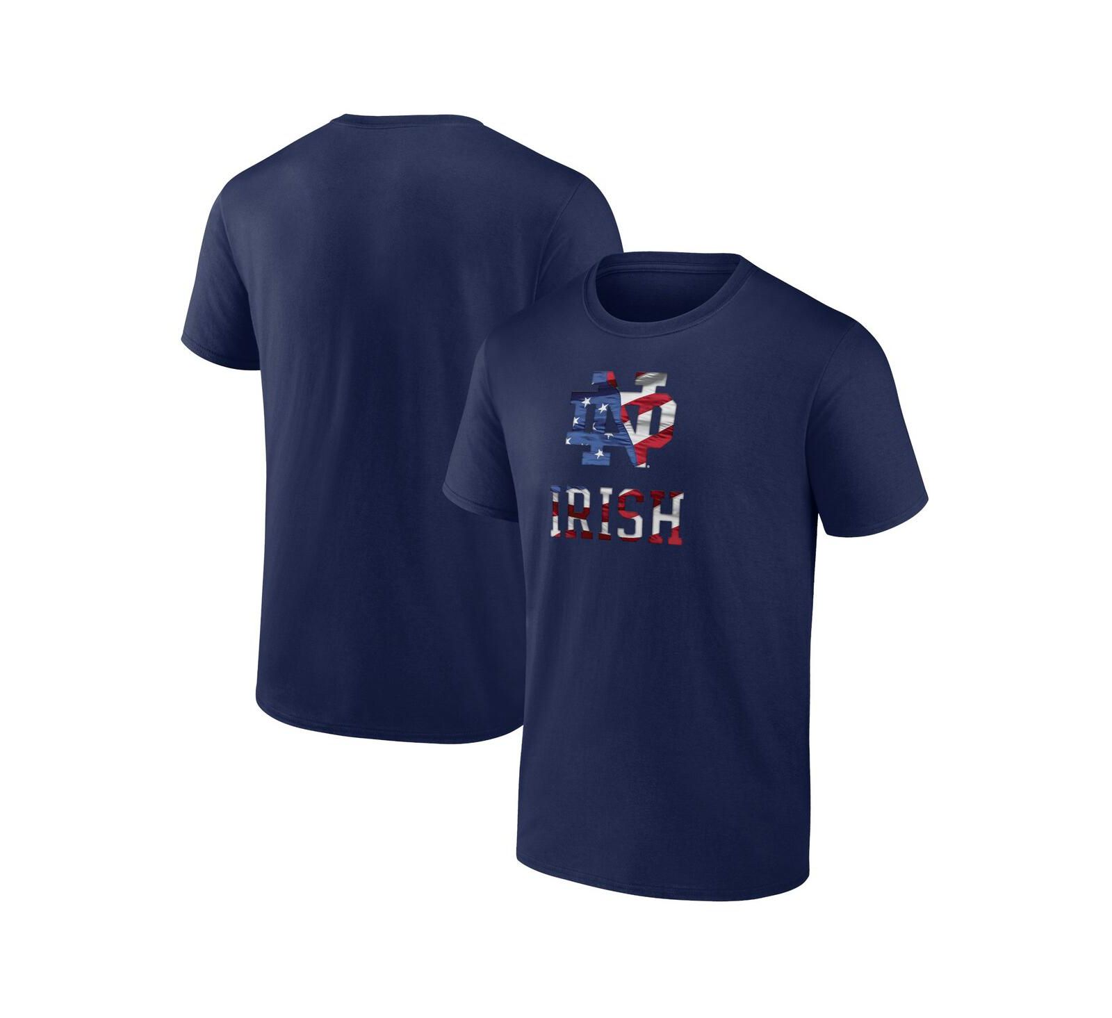 Men's Fanatics Navy Notre Dame Fighting Irish Banner Wave T-shirt