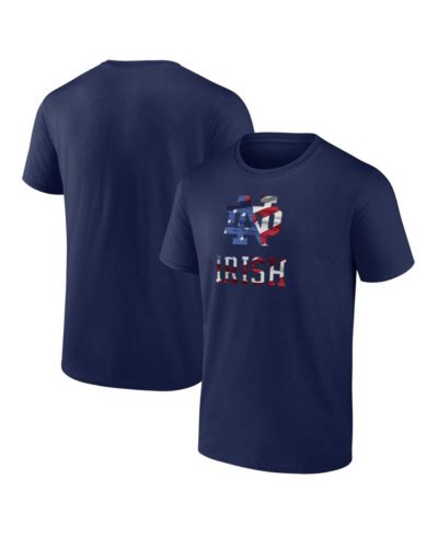 Мужская футболка Fanatics Notre Dame Fighting Irish Banner Wave, темно-синяя