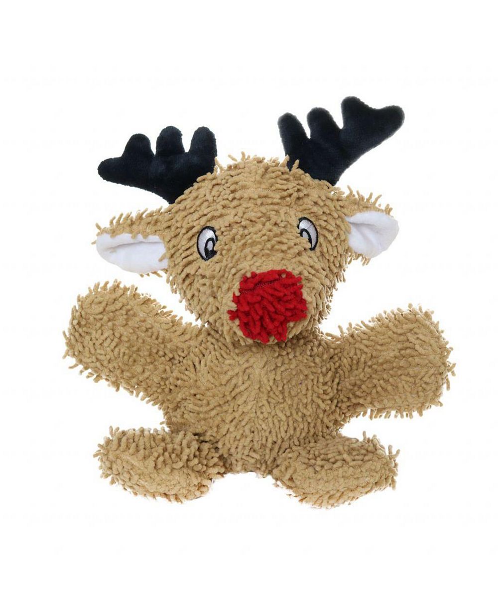 Мягкая игрушка Mighty Microfiber Ball Med Reindeer, прочная, со пищалкой