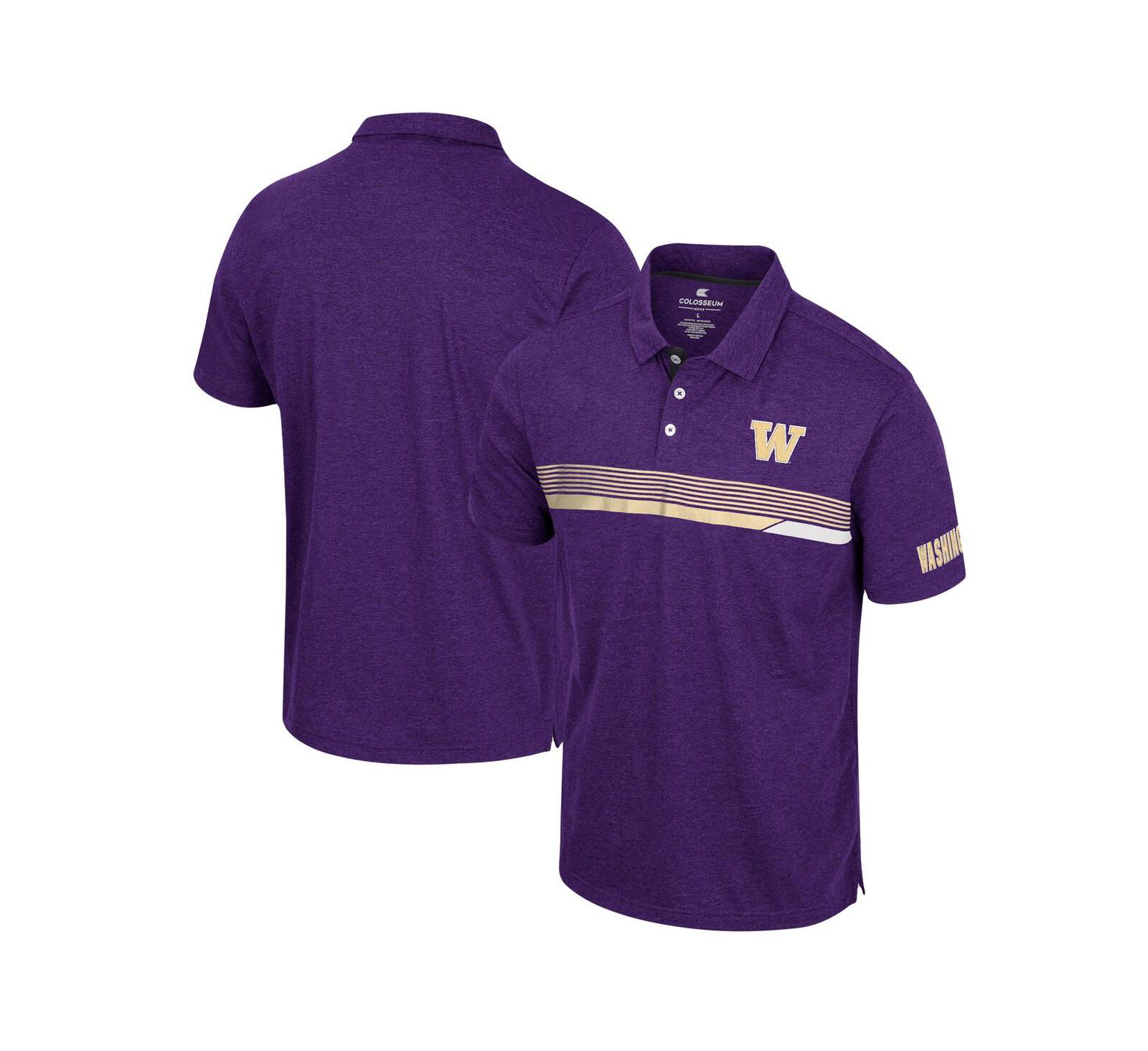 Men's Colosseum Purple Washington Huskies No Problemo Polo Shirt
