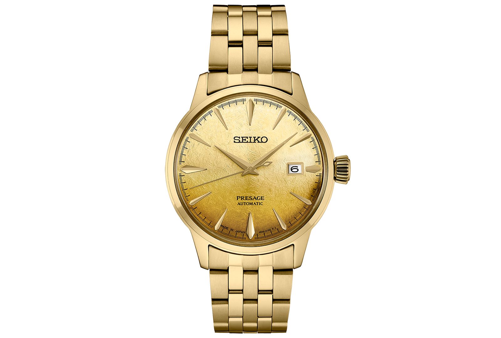 Мужские автоматические часы Seiko Presage Cocktail Time Gold-Tone Stainless Steel Bracelet, 41mm