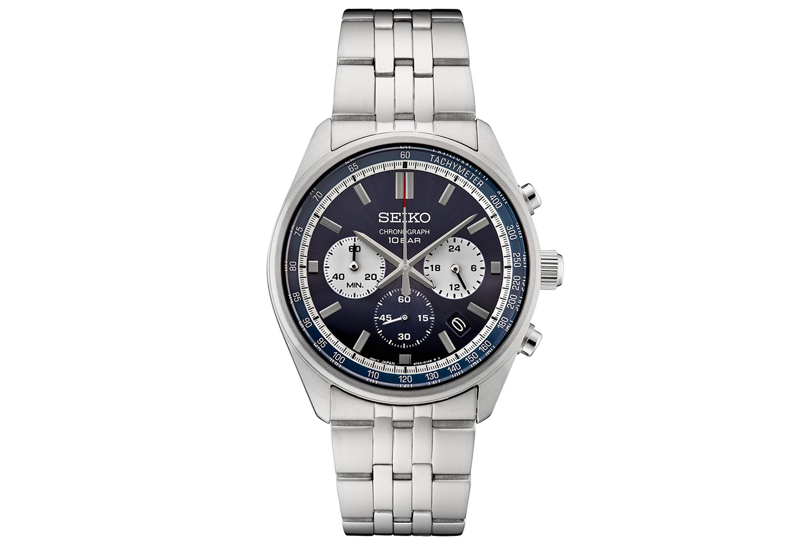 Мужские хронограф часы Seiko Stainless Steel Bracelet 42mm