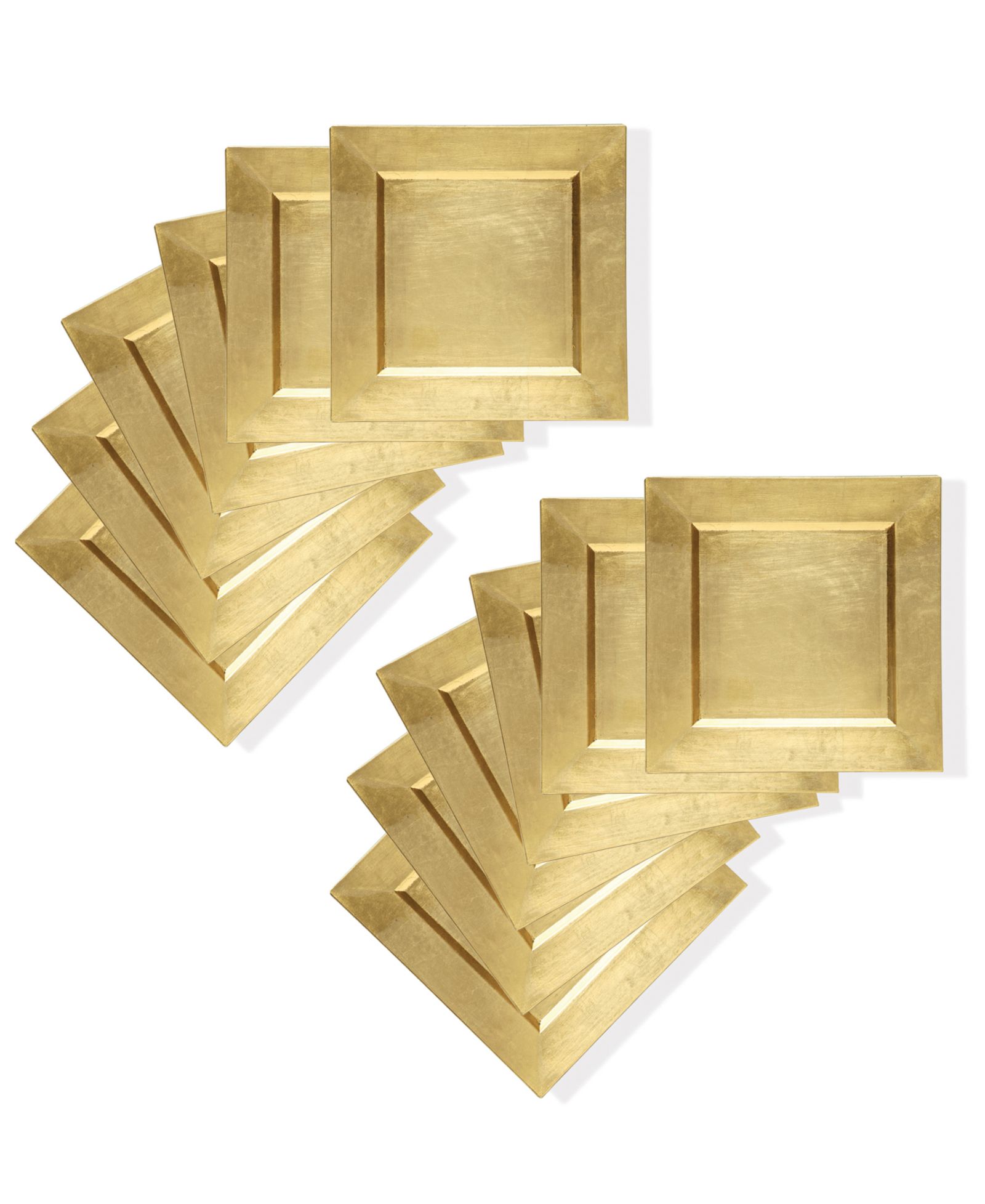 American Atelier Square Charger Plate 12 Piece Dinnerware Set, Service for 12