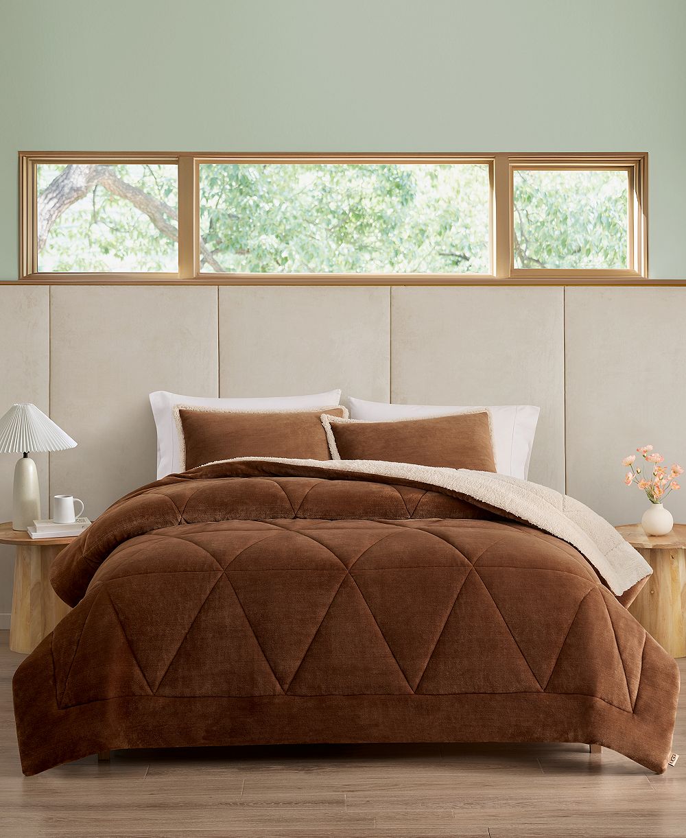 UGG® Avery Plush Reversible 3-Piece Comforter Set, Full/Queen
