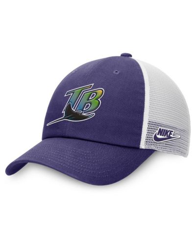 Nike Men's Purple/White Tampa Bay Rays Rise Adjustable Trucker Hat