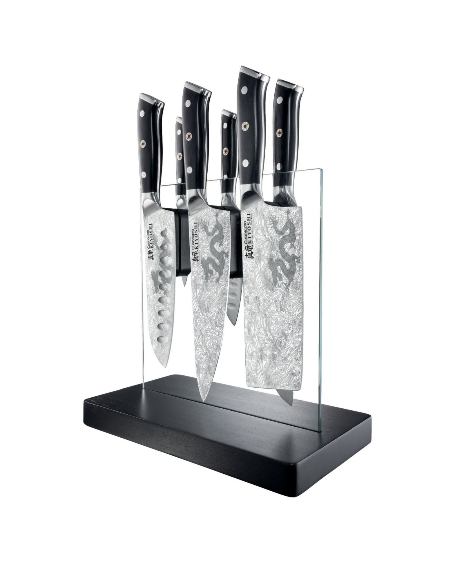 Cuisine::pro® Kiyoshi Kiyo Steel 7 Piece Knife Block Set