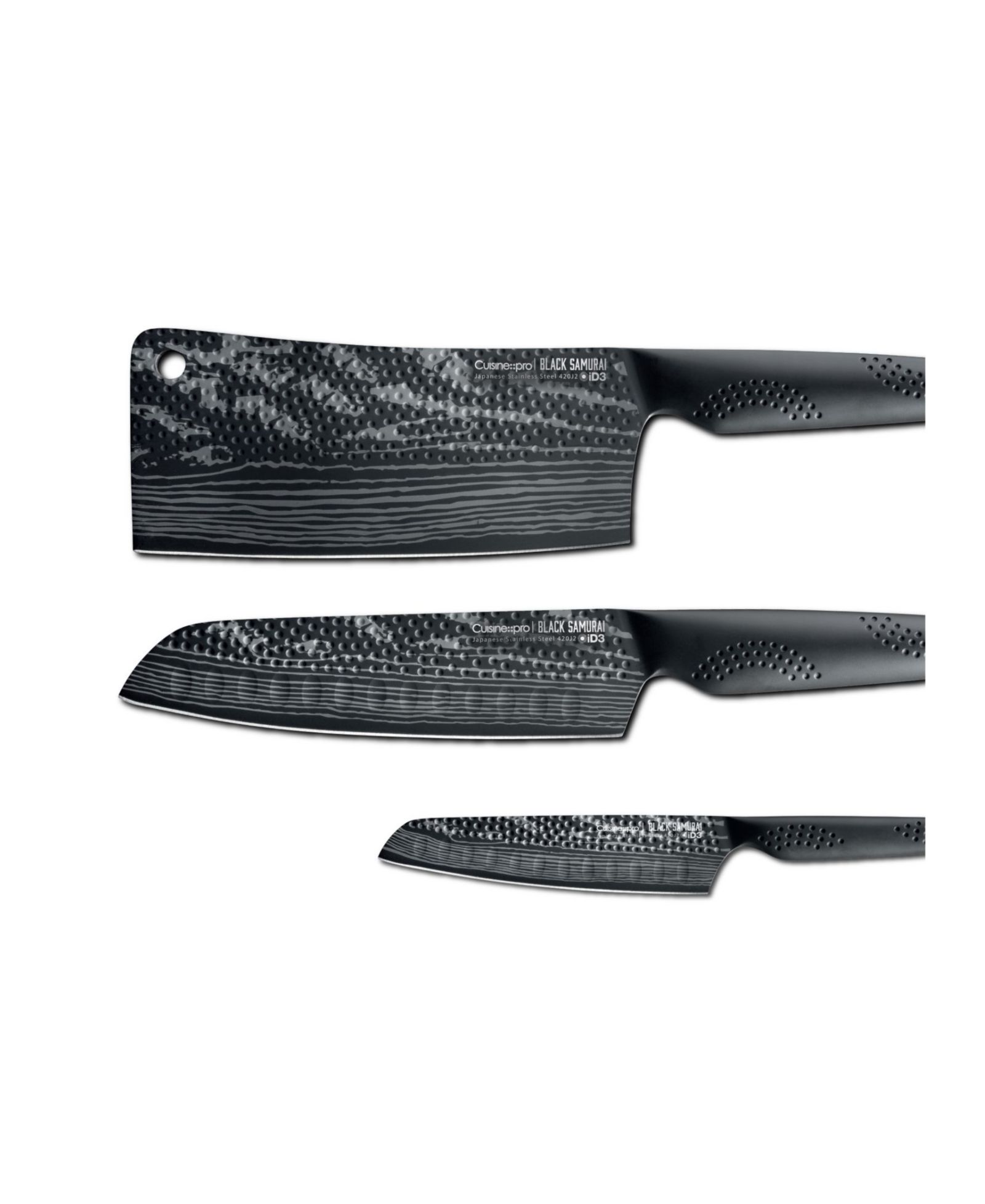 Cuisine::pro® iD3® BLACK SAMURAI® набор ножей из стали Ultimate, 3 предмета