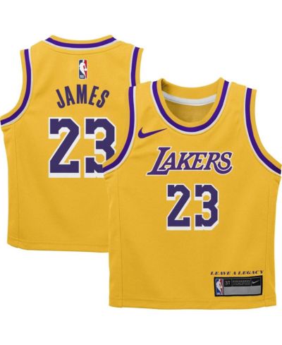Детская джерси Nike LeBron James Gold Los Angeles Lakers Swingman Player - Icon Edition