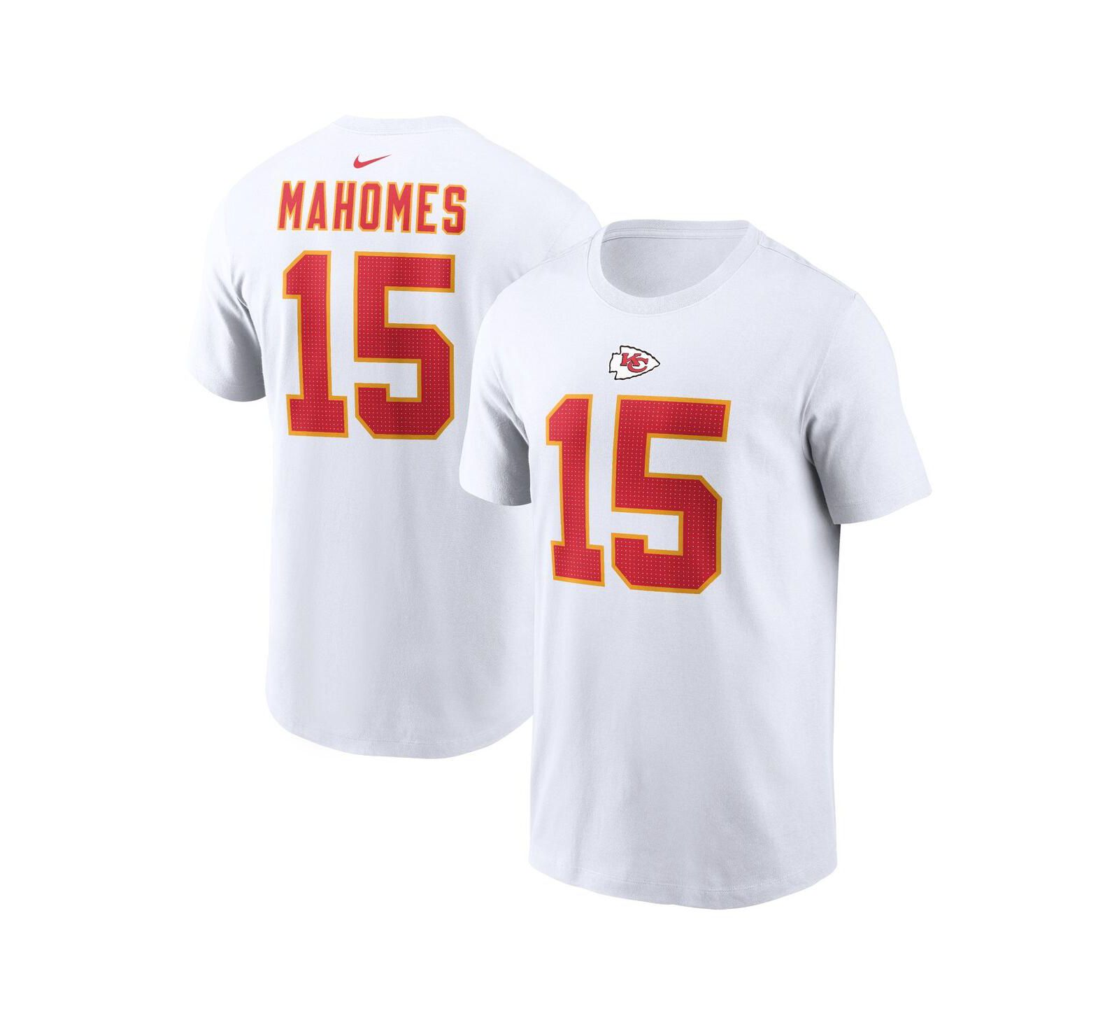 Men's Nike Patrick Mahomes White Kansas City Chiefs Player Name and Number T-shirt