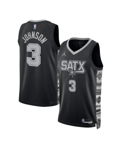 Jordan Мужская и Женская джерси Jordan Keldon Johnson San Antonio Spurs Statement Edition