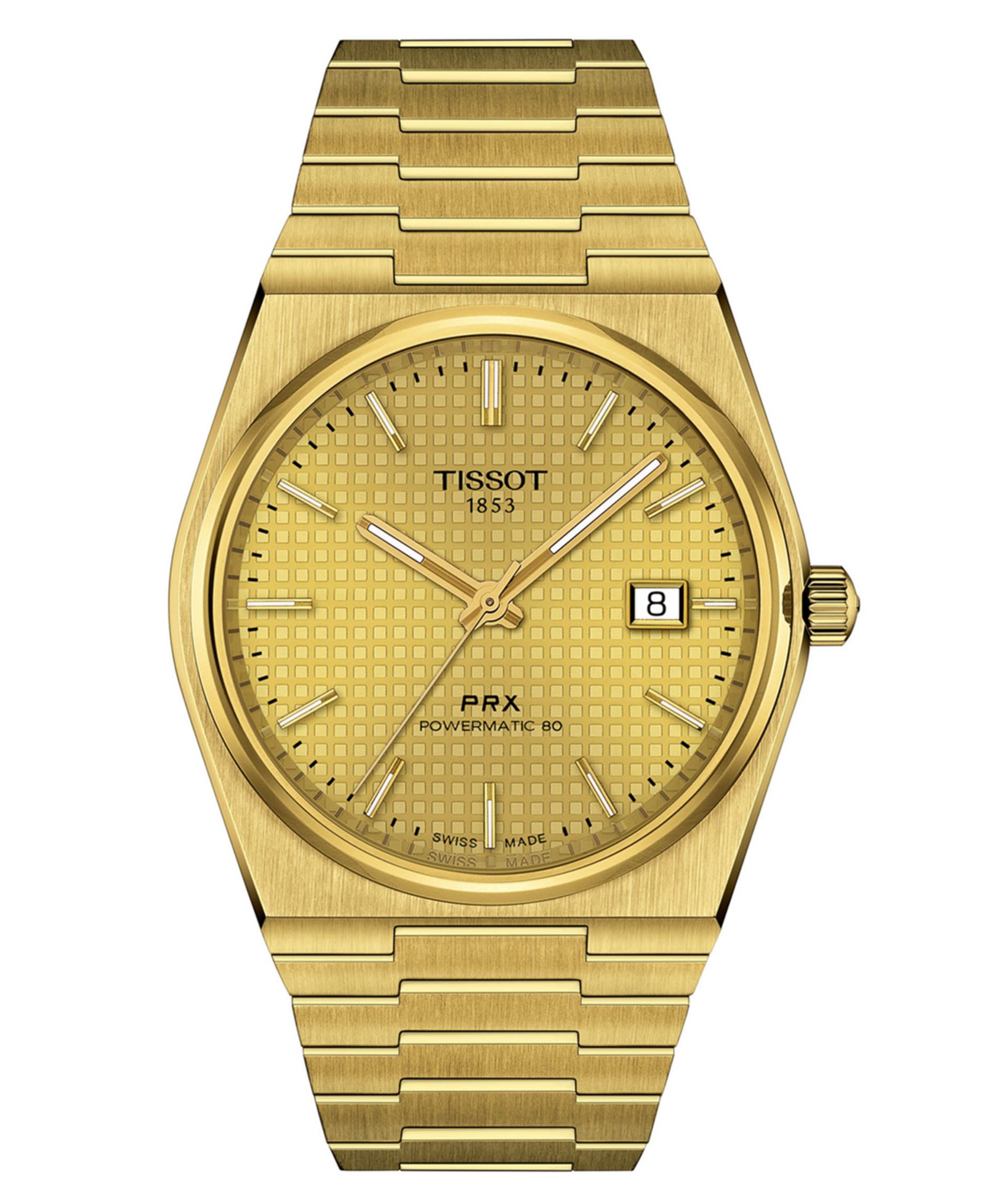 Tissot Men's Swiss Automatic PRX Powermatic 80 Gold PVD Stainless Steel Bracelet Watch 40mm