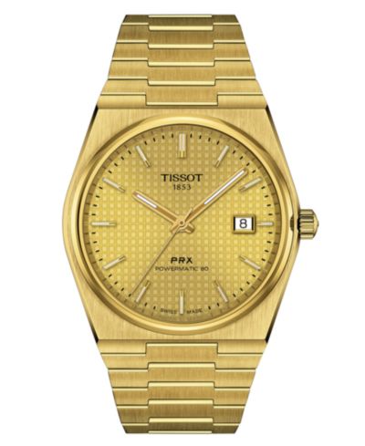 Tissot Men's Swiss Automatic PRX Powermatic 80 Gold PVD Stainless Steel Bracelet Watch 40mm