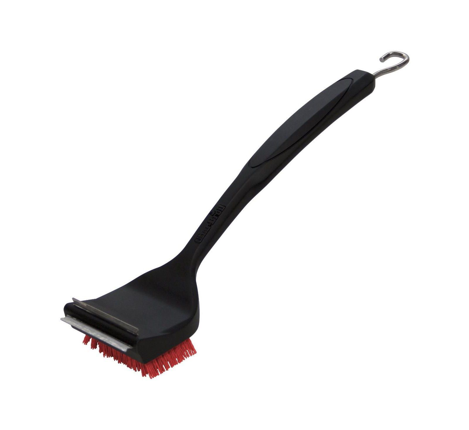 Char-Broil 8011445 Cool-Clean Polypropylene Grill Brush with Scraper, Black & Red