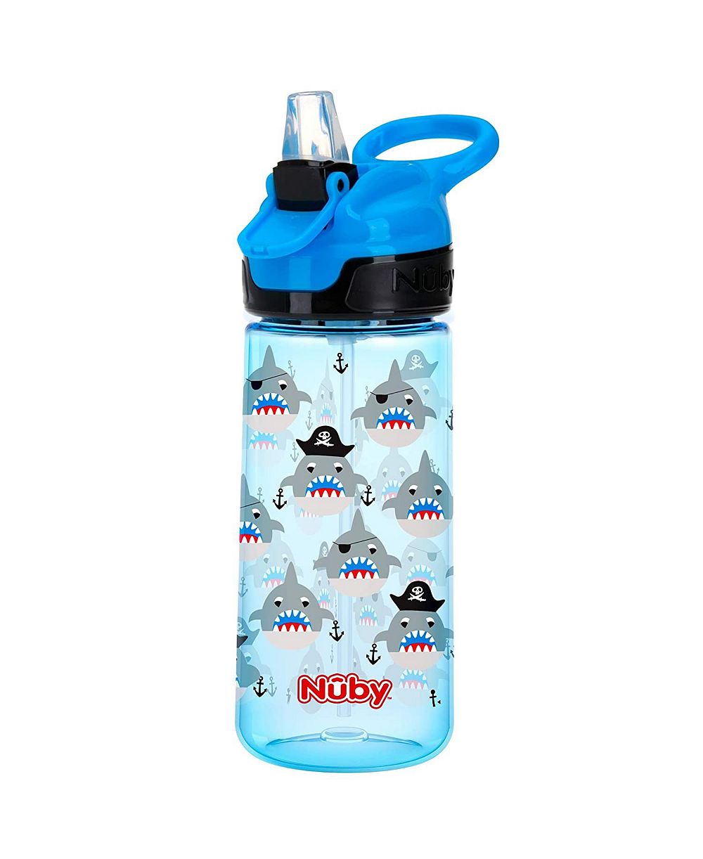 Бутылка для воды Nuby Push Button Flip-it Soft Spout Tritan, 18 Oz
