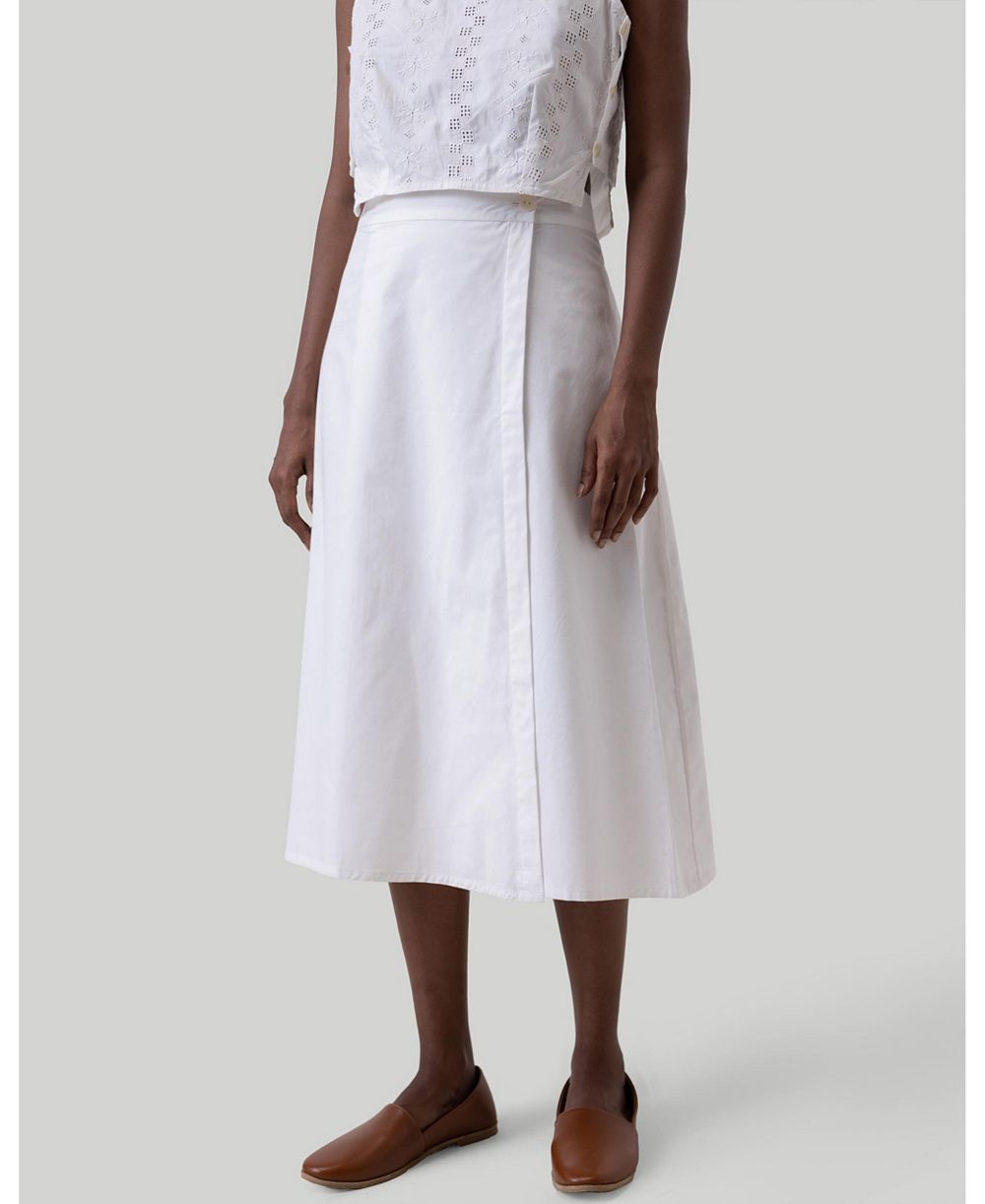 Reistor Women's Overlap Midi Skirt